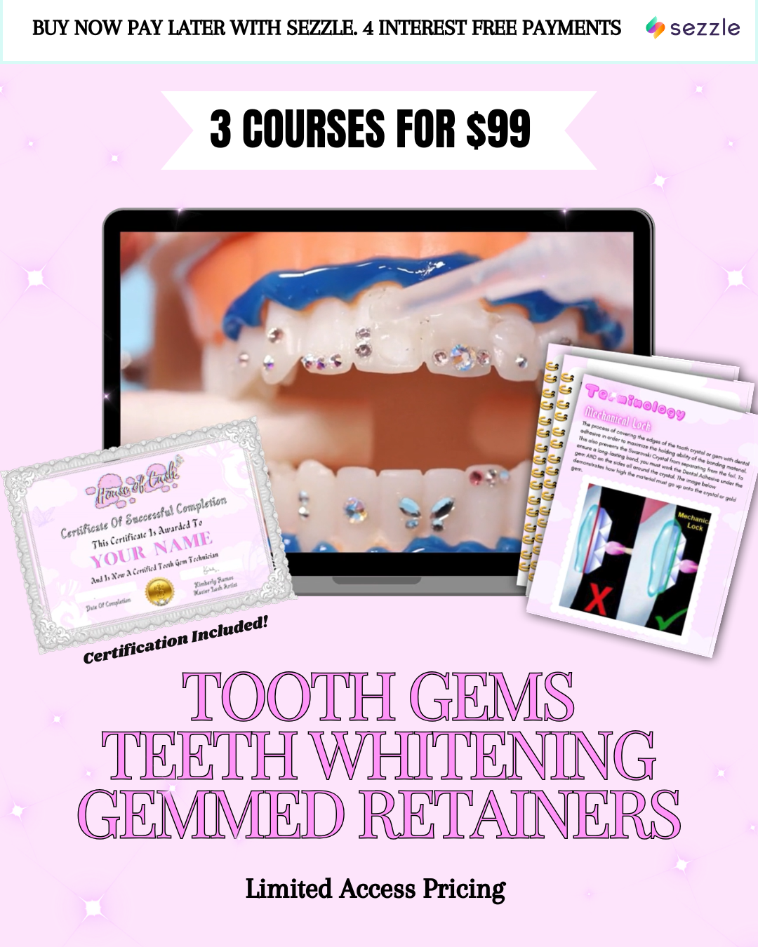 Beauty Course Bundle – Tooth Gems, Teeth Whitening & Retainers | House of Cash