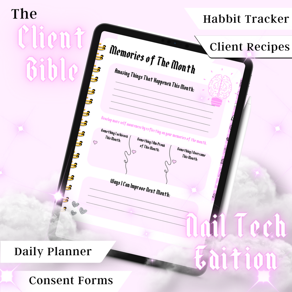 The Nail Client Bible - Digital Client Record Book + Daily Planner
