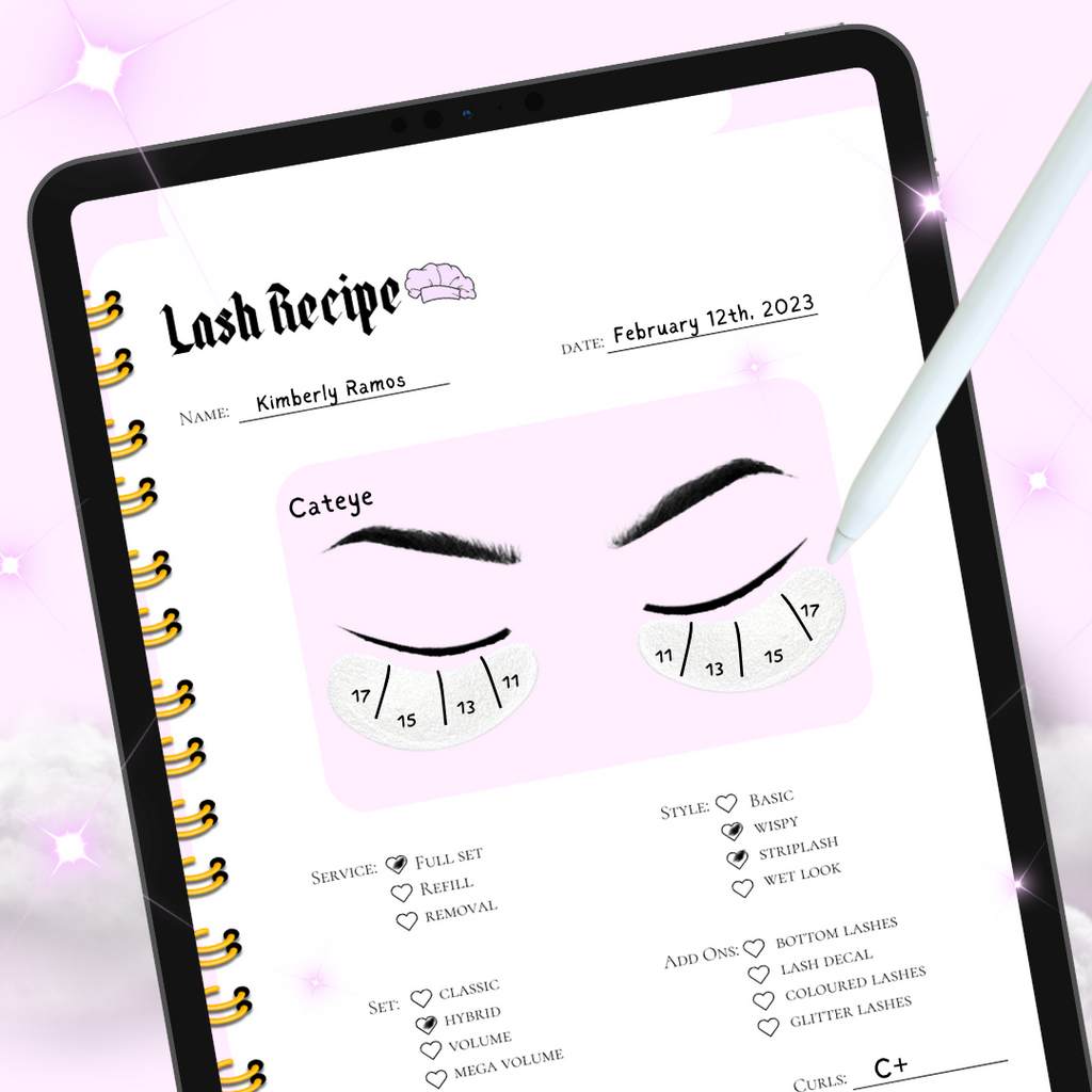 The Lash Client Bible - Digital Client Record Book + Daily Planner